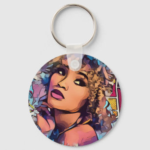 Llavero Princesa Button Keychain del arte pop