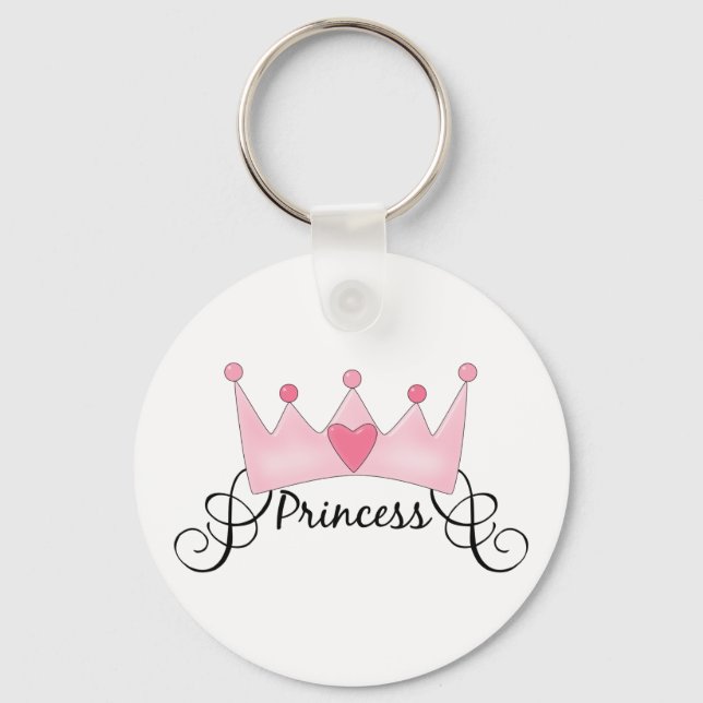 Llavero Princesa con corona - Personalizable (Anverso)