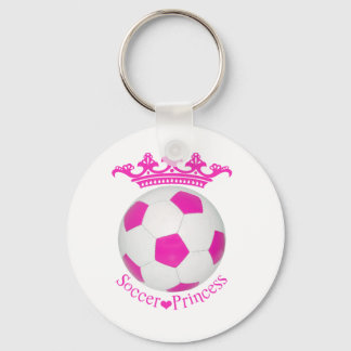 Llavero Princesa de fútbol, bola de fútbol rosa