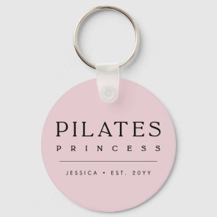 Llavero Princesa de Pilates Rosa Beige Personalizada Simpl
