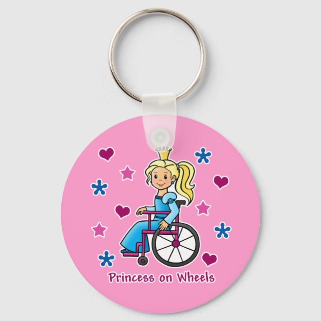 Llavero Princesa de silla de ruedas (Anverso)