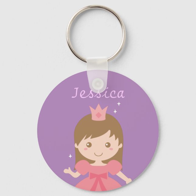 Llavero Princesa Linda, Rosa para Niñas Pequeñas (Anverso)