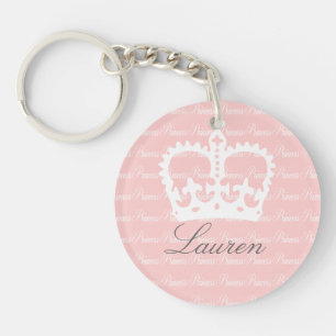Llavero Princesa Rosado-n-Blanca