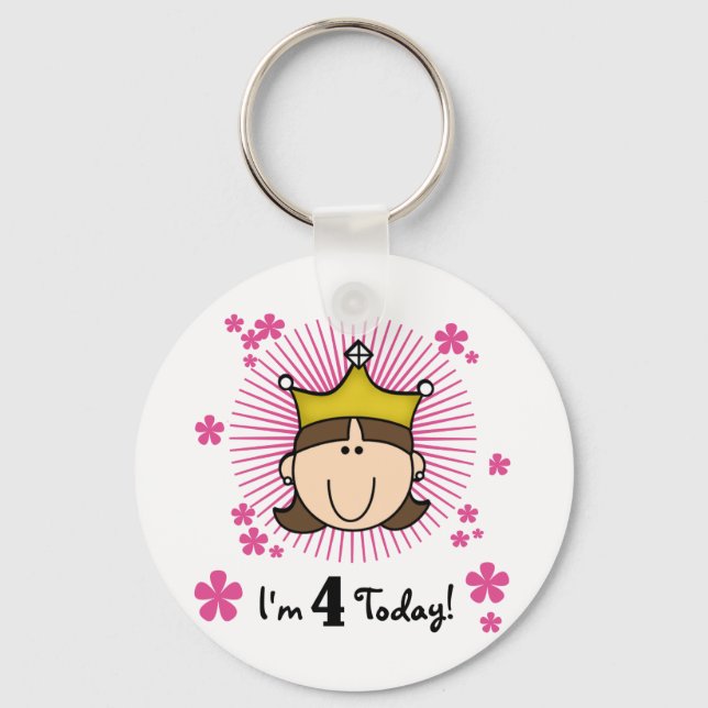 Llavero Princesas 4.ª camiseta y regalo de cumpleaños (Anverso)