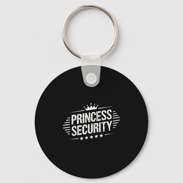 Llavero Princess Security Boys Brother Retro Birthday Dad (Anverso)