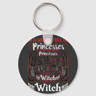 Llavero Princessas Ser Bruja Halloween Castillo Caldero Tu