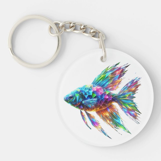 Llavero Prisma Glow Geometría (Frente)