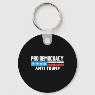 Llavero Pro Democracia - Patriótico Anti Trump 4 De Julio