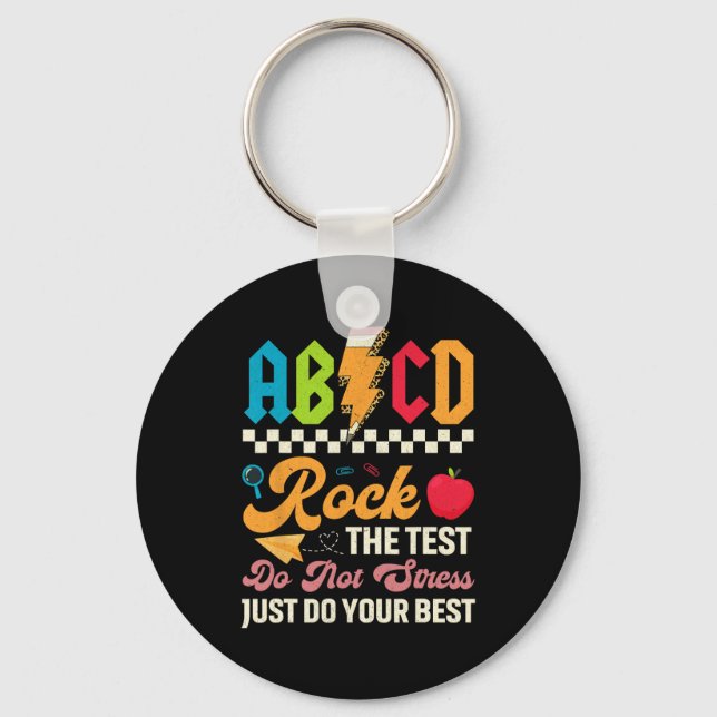 Llavero Probar El Rock Abcd El Día De Prueba Estudiantes (Anverso)