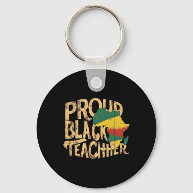 Llavero Problema de maestro negro Orgullo Educadores Escue (Anverso)