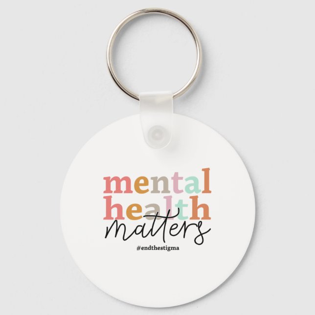 Llavero Problemas de salud Sensibilización Psicóloga Retro (Anverso)