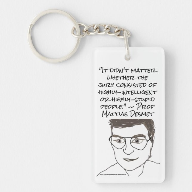 Llavero Prof. Mattias Desmet Doble Lanza Keychain (Frente)