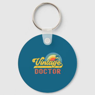 Llavero Profesión Puesta de sol Vintage Doctor Arte Retro