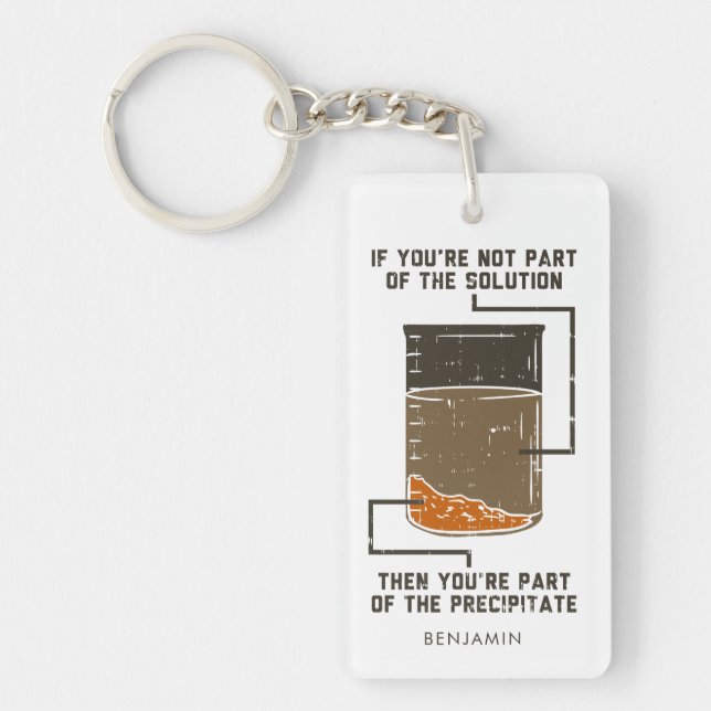 Llavero Profesor de Ciencias de Química Orgánica Personali (Frente)