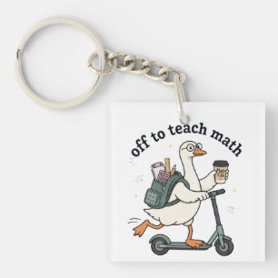 Llavero Profesor de matemáticas Funny Goose se va a enseña