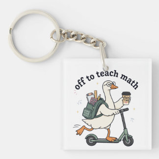 Llavero Profesor de matemáticas Funny Goose se va a enseña