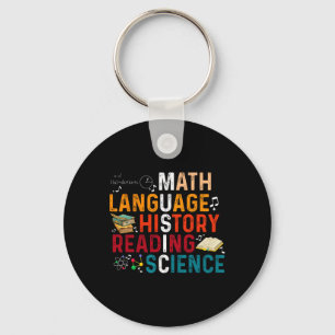 Llavero Profesor de Matemáticas Lengua Historia Lectura Ci