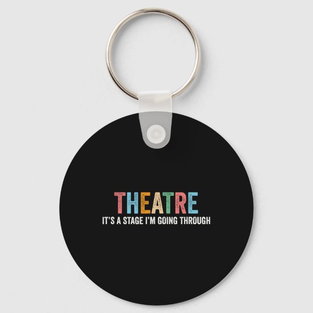 Llavero Profesor de teatro dramático divertido escenario o (Anverso)