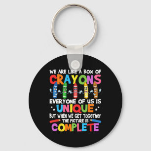 Llavero Profesor Divertido Somos Como Una Caja De Crayones