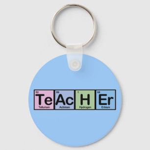 Llavero Profesor hecho de elementos