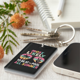 Llavero Profesor Más Probable de Estar en la Piscina Todo 