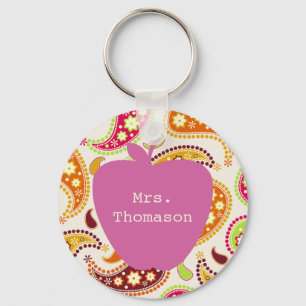 Llavero Profesor rosado de Apple Paisley