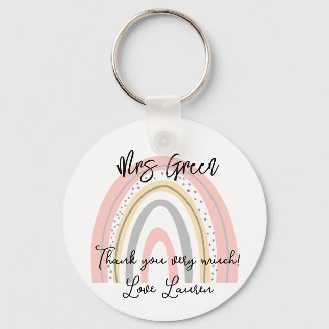 Llavero Profesora de escuela de arco iris (Anverso)