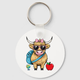 Llavero Profesora Vaca De vuelta al colegio Granja de vaca
