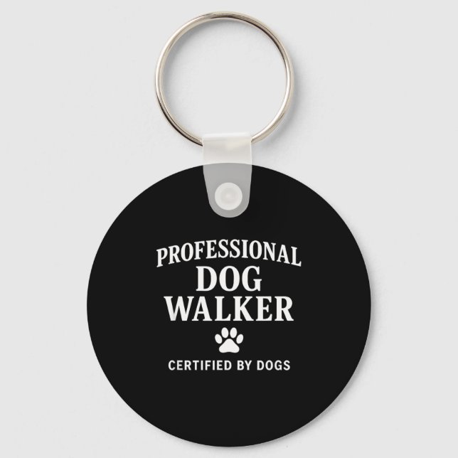 Llavero Professional Dog Walker - Certified By Dogs Gift  (Anverso)