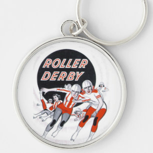 Llavero Programa del vintage de Derby del rodillo -
