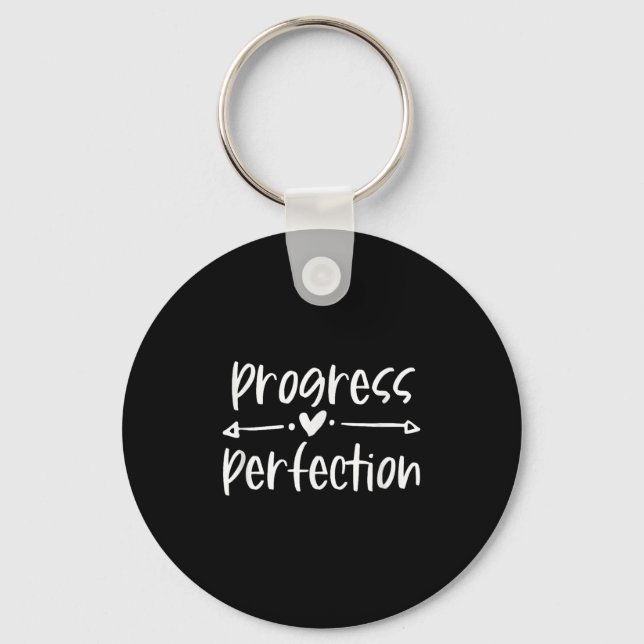 Llavero Progress Over Perfection Motivational  (Anverso)