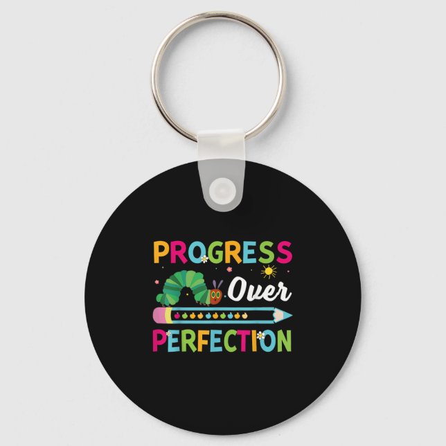 Llavero Progress Over Perfection Motivational Quote Studen (Anverso)