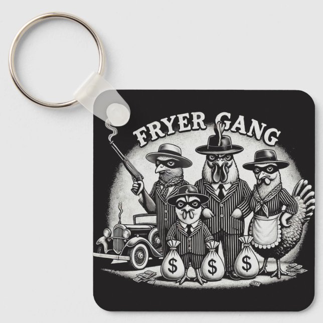 Llavero "Prohibition Pullets" Aluminum Keychain (Anverso)