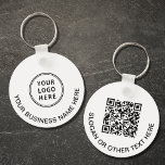 Llavero Promoción de código QR con logotipo moderno<br><div class="desc">Tecla promocional moderna y sencilla para su empresa u organización. Añade tu logotipo y código QR y una línea de texto personalizado en cada lado,  como el nombre de tu empresa,  el lema,  gracias,  etc.</div>