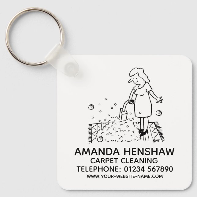 Llavero Promoción de limpieza de alfombras (Anverso)