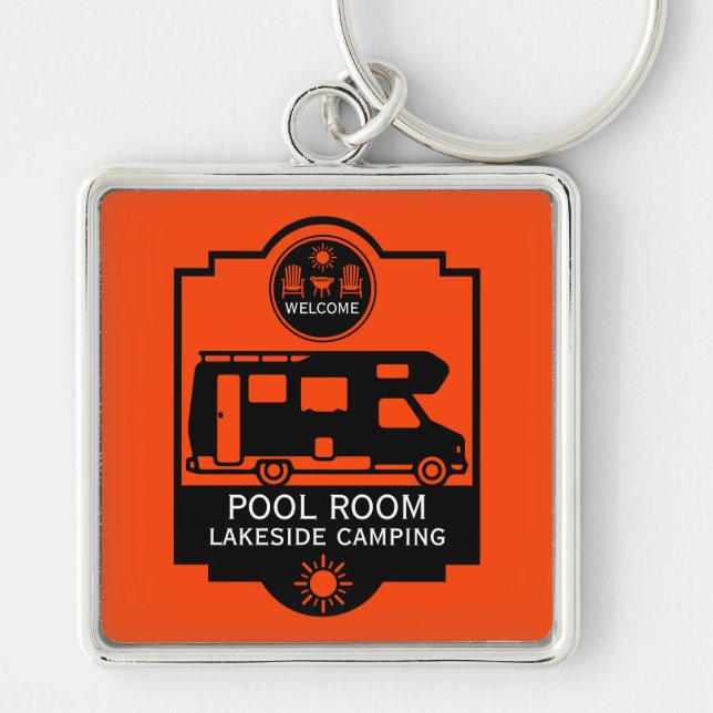 Llavero Promoción del camping de caravanas (Frente)
