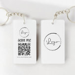 Llavero Promoción del logotipo comercial del código QR<br><div class="desc">Promocione su marca en movimiento con esta cadena de claves promocionales de logotipos comerciales de códigos QR. Con el logotipo de su empresa personalizado y un escaneado código QR, esta cadena de claves ofrece una forma fácil para que clientes y clientes accedan a su sitio web, perfiles de medios sociales...</div>