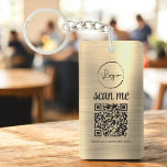 Llavero Promocion del logotipo comercial Gold QR Code<br><div class="desc">Promocione su marca en movimiento con esta cadena de claves promocionales de logotipos comerciales de códigos QR. Con el logotipo de su empresa personalizado y un escaneado código QR, esta cadena de claves ofrece una forma fácil para que clientes y clientes accedan a su sitio web, perfiles de medios sociales...</div>