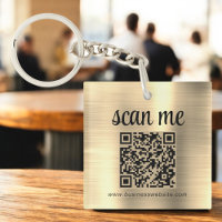 Promocion del logotipo comercial Gold QR Code
