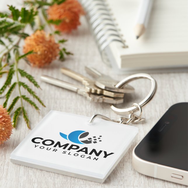Llavero Promocional de la empresa personalizada (Frente Derecha)