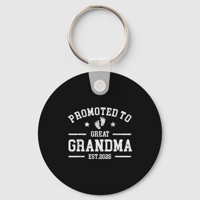 Llavero Promoted To Great Grandma Est. 2026 Baby Announcem (Anverso)