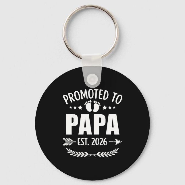Llavero Promoted To Papa Est 2026 New Grandpa Pregnancy An (Anverso)