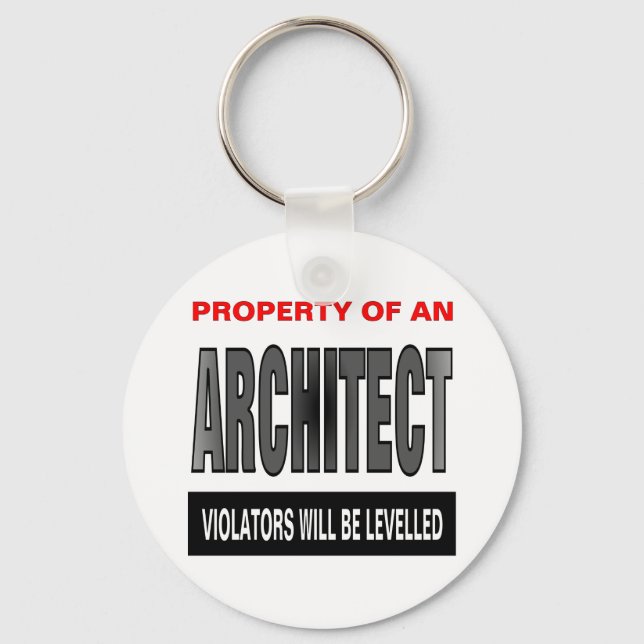 Llavero Propiedad De Un Arquitecto (Anverso)