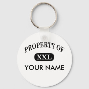 Llavero Propiedad de XXL Su nombre