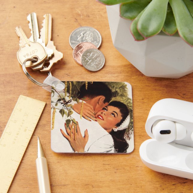 Llavero Propuesta de matrimonio de cosecha, amor y romance (Escritorio )