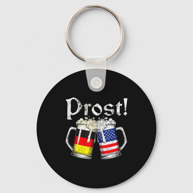 Llavero Prost Beer German American Flag Men Mug  (Anverso)