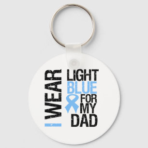 Llavero Prostate Cancer Light Blue Ribbon Dad
