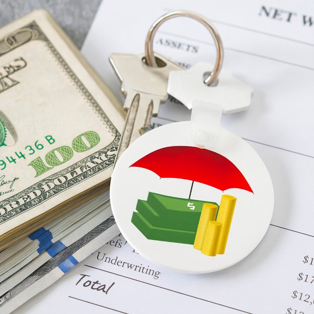 Llavero Protección de la seguridad financiera con paraguas (Subido por el creador)