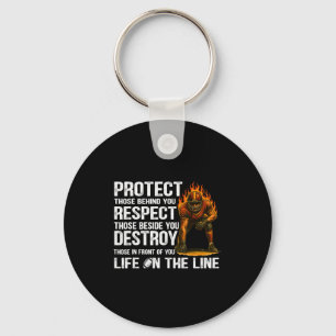 Llavero Protector Antiguo Respetar Destruir Liniero Ofensi