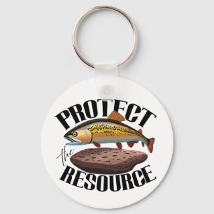 Llavero Proteger El Recurso Con La Trucha Arcoiris En Hábi